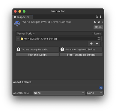 The World Server Scripts object, containing a World's Server Scripts to be Uploaded